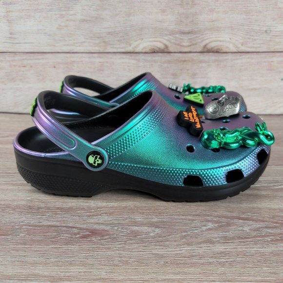 NEW Crocs X Harry Potter Classic Clogs Men's Size 12 Voldemort GLOW IN THE DARK - Picture 3 of 12